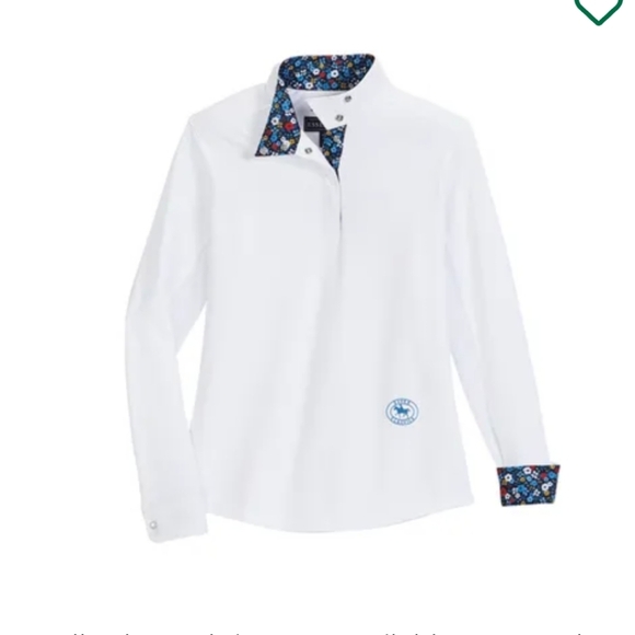 White Kids Shirt with Blue Accents - Picture 1 of 4